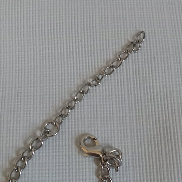 Black Butler Ciel Phantomhive Silver Toned Curb Link Dog Tag Pendant Necklace - Picture 8 of 8